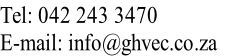 Tel: 042 243 3470
E-mail: info@ghvec.co.za 
